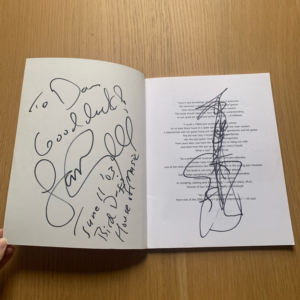Autographed Jazz Guitar book by Larry Coryell - Picture 3 of 7